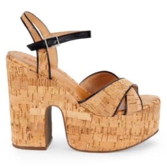 NWT / SCHUTZ Keefa Weekend Cutout Cork Block Sandals Size 8 - Picture 2 of 8